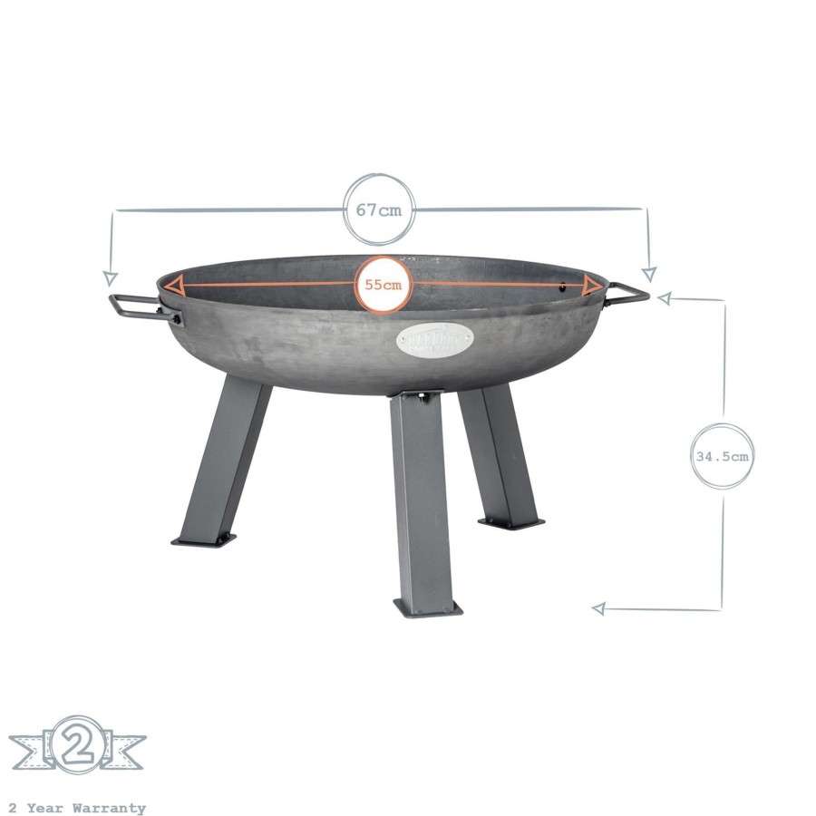 Garden Harbour Housewares Fire Pits 55 5Cm Cast Iron Fire Pit By